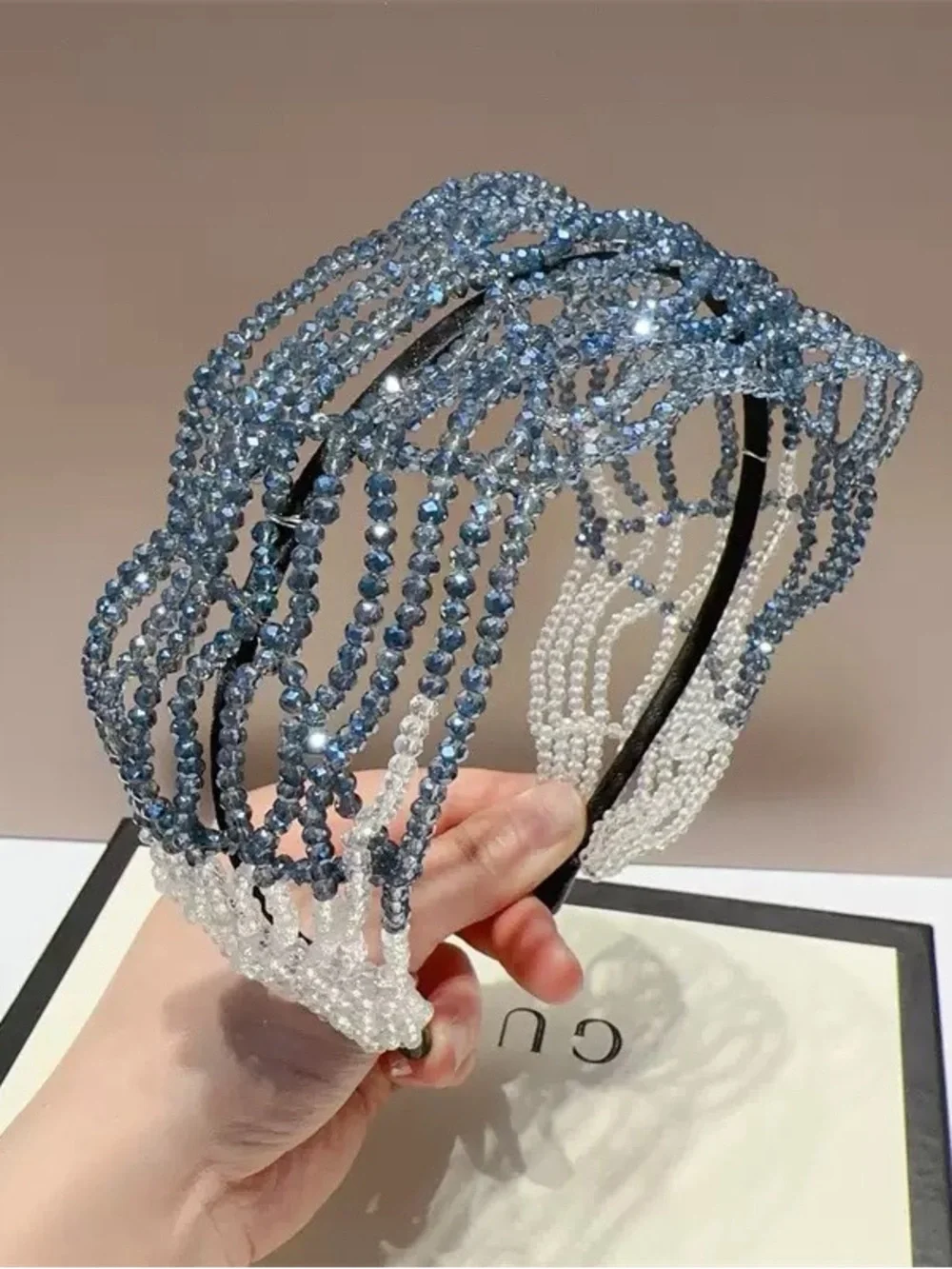Multi-Layer Handcrafted Crystal Hairband